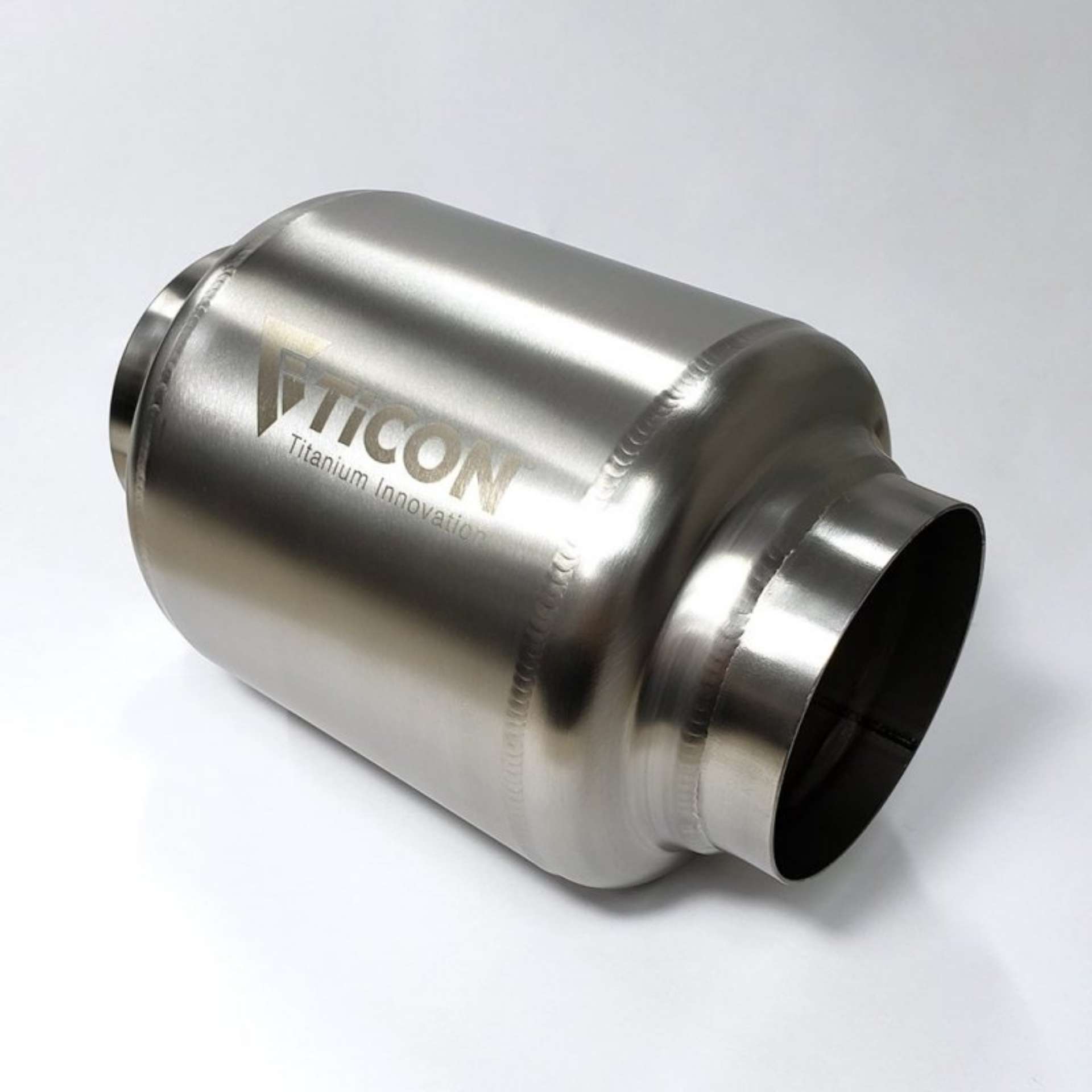 Picture of Ticon Industries 7in OAL 3-0in In-Out Ultralight Titanium Muffler