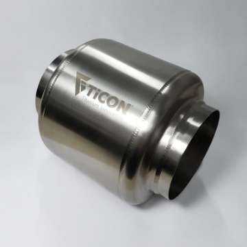 Picture of Ticon Industries 7in OAL 4-0in In-Out Ultralight Titanium Muffler