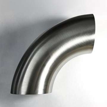 Picture of Stainless Bros 2-0in Diameter 1-5D - 3in CLR 90 Degree Bend No Leg Mandrel Bend