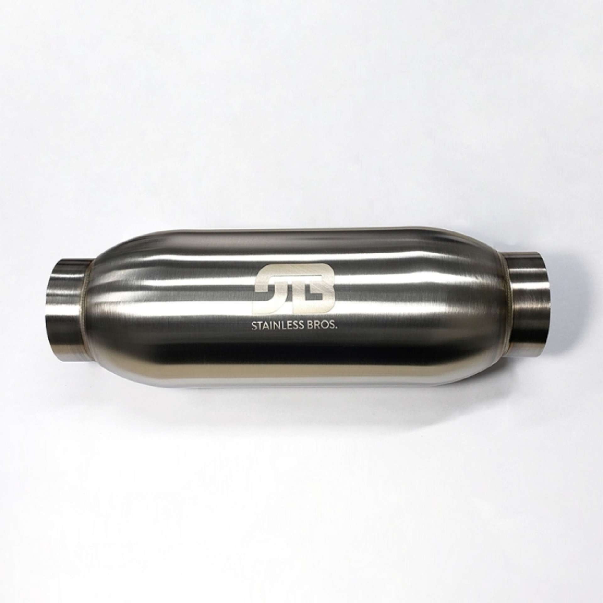 Picture of Stainless Bros 4in Body x 18in Length 3in Inlet-Outlet Bullet Resonator