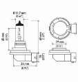 Picture of Hella H11 12V 55W PGJ19-2 HP2-0 Performance Halogen Bulb - Pair