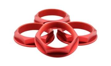 Picture of fifteen52 Super Touring Chicane-Podium Hex Nut Set of Four - Anodized Red