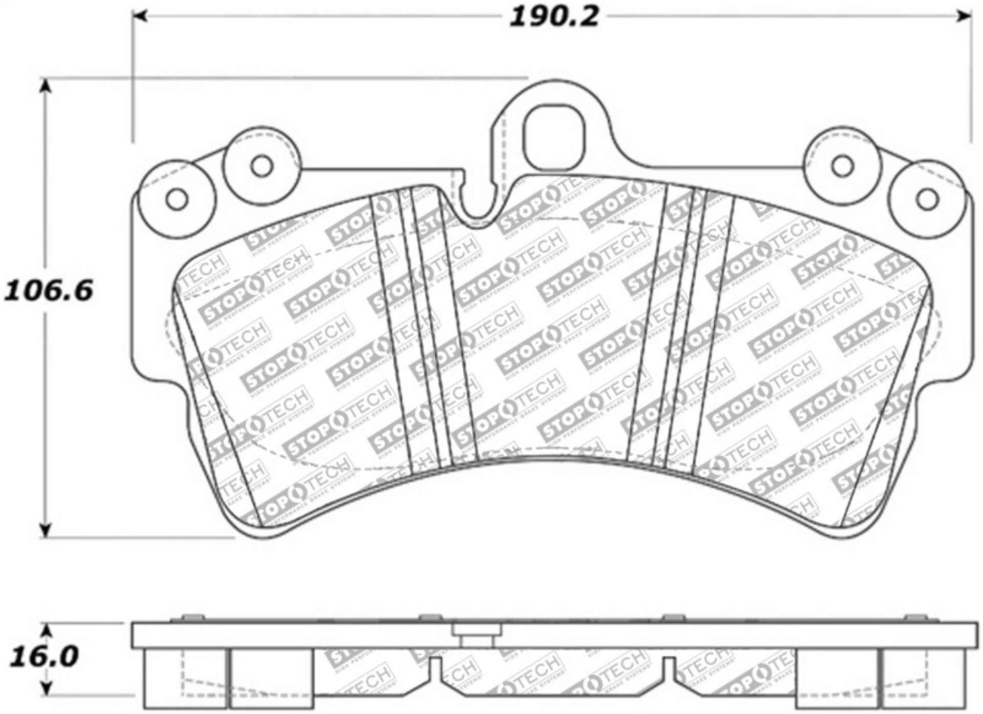 Picture of StopTech 07-15 Audi Q7 Street Select Front Brake Pads