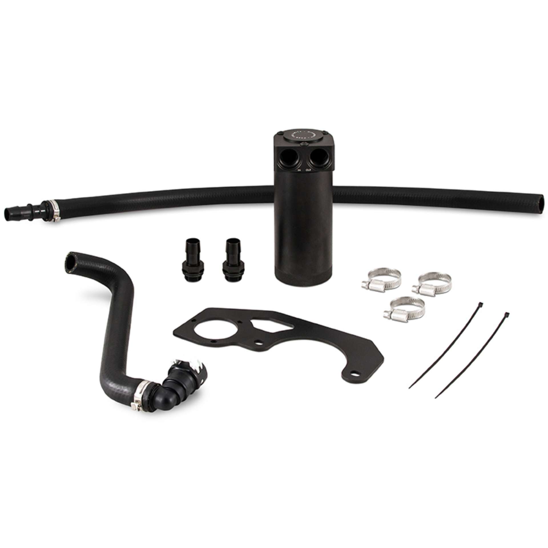 Picture of Mishimoto 2018+ Jeep Wrangler JL 2-0L Baffled Oil Catch Can Kit - Black