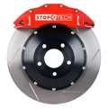 Picture of StopTech 03-06 Evo Front BBK w- Red ST-60 Calipers Slotted 355x32mm Rotors Pads and SS Lines