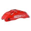 Picture of StopTech 03-06 Evo Front BBK w- Red ST-60 Calipers Slotted 355x32mm Rotors Pads and SS Lines