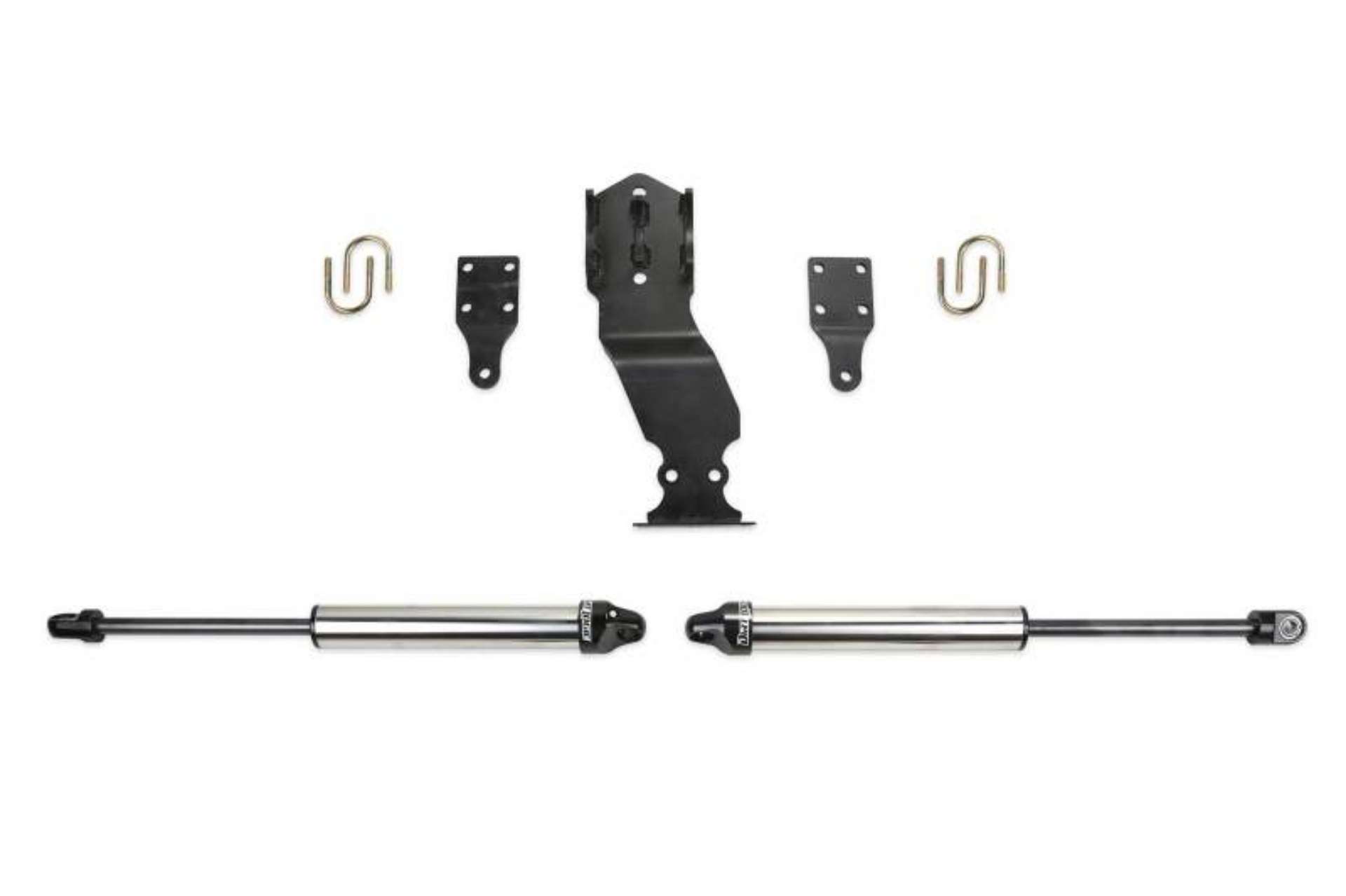 Picture of Fabtech 19-20 Ford F450-F550 4WD Dual Steering Stabilizer System w-DL 2-25 Shocks