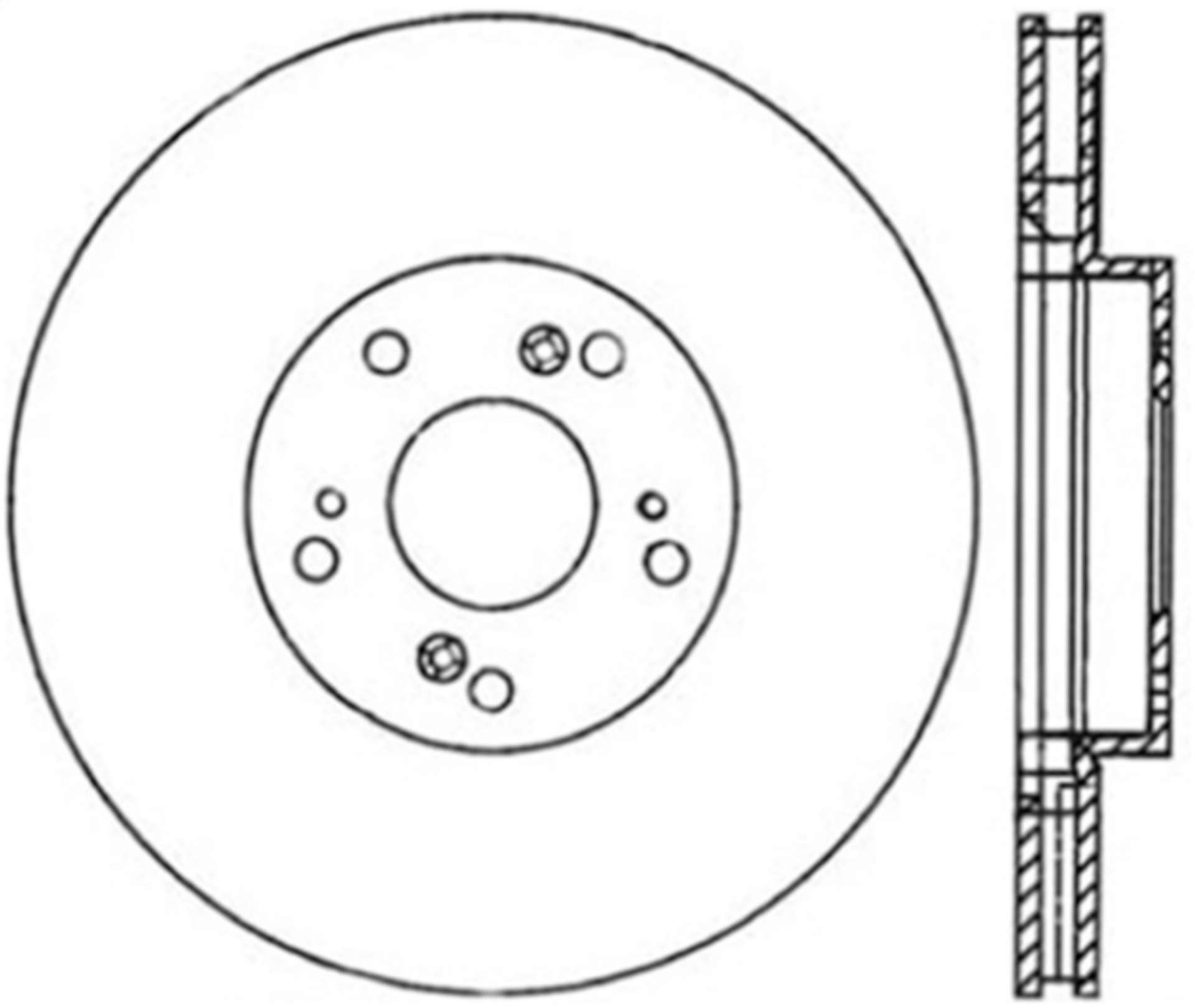 Picture of StopTech 02-15 Acura RSX - 02-15 Honda Civic Cryo Slotted & Drilled Right Front Rotor