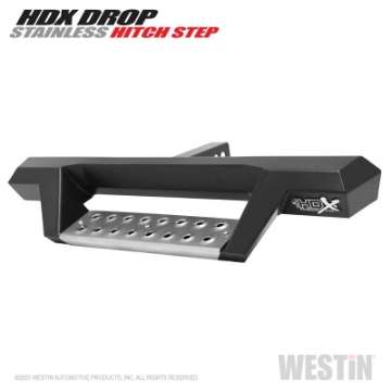 Picture of Westin HDX Stainless Drop Hitch Step 34in Step 2in Receiver - Textured Black