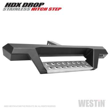 Picture of Westin HDX Stainless Drop Hitch Step 34in Step 2in Receiver - Textured Black