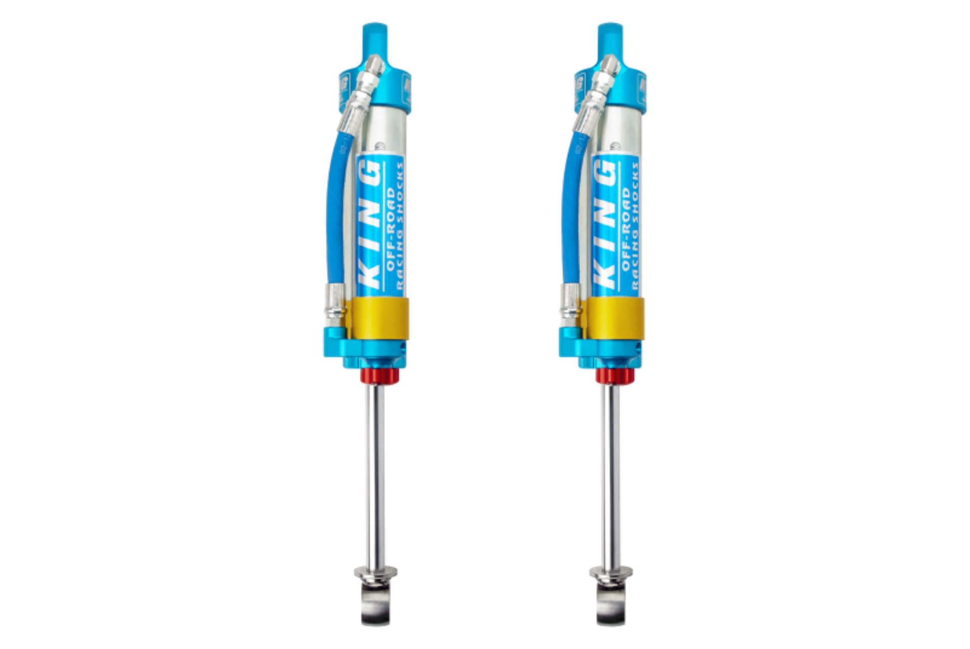 Picture of King Shocks 05-10 Toyota Hilux Rear 2-5 Dia Piggy Hose Reservoir Shock w-Adjuster Pair