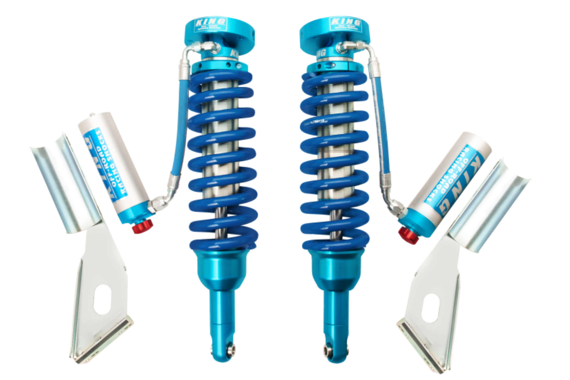 Picture of King Shocks 05-10 Toyota Hilux Front 2-5 Dia Remote Reservoir Coilover w-Adjuster Pair