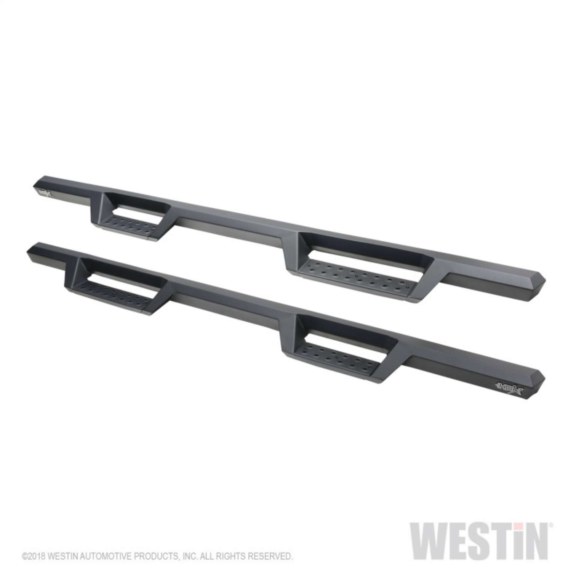 Picture of Westin 2019 Chevrolet Silverado - GMC Sierra 1500 Crew Cab Drop Nerf Step Bars - Textured Black