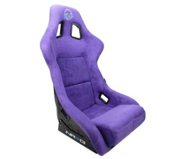 Picture of NRG FRP Bucket Seat PRISMA Edition W- pearlized Back Purple Alcantara - Large