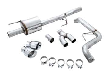 Picture of AWE Tuning 2015+ Ford F-150 0FG Single Exit Performance Exhaust System w-4-5in Chrome Silver Tips