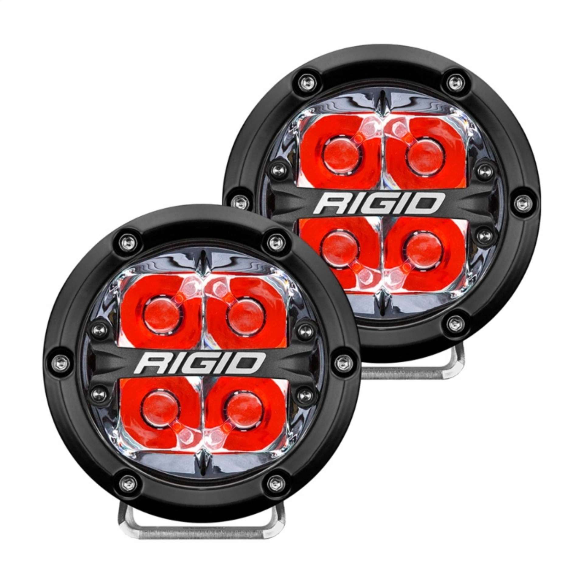 Picture of Rigid Industries 360-Series 4in LED Off-Road Spot Beam - Red Backlight Pair