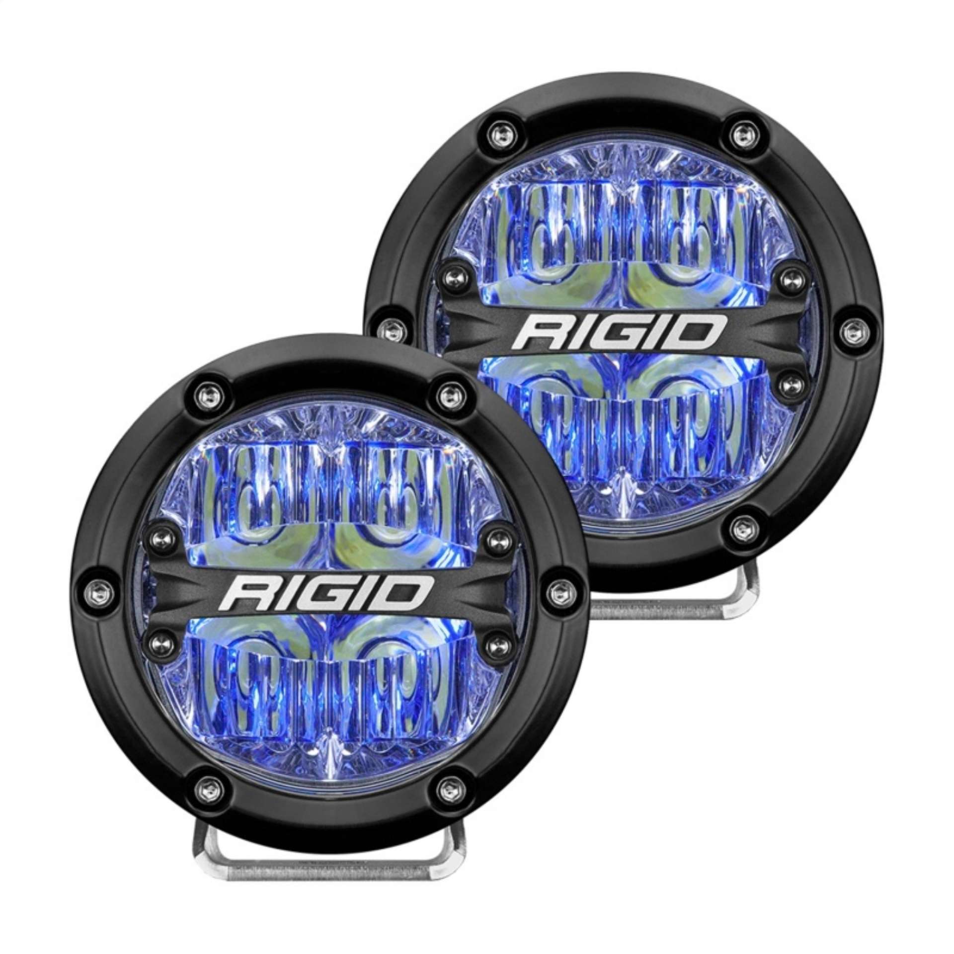 Picture of Rigid Industries 360-Series 4in LED Off-Road Drive Beam - Blue Backlight Pair