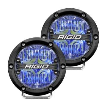 Picture of Rigid Industries 360-Series 4in LED Off-Road Drive Beam - Blue Backlight Pair