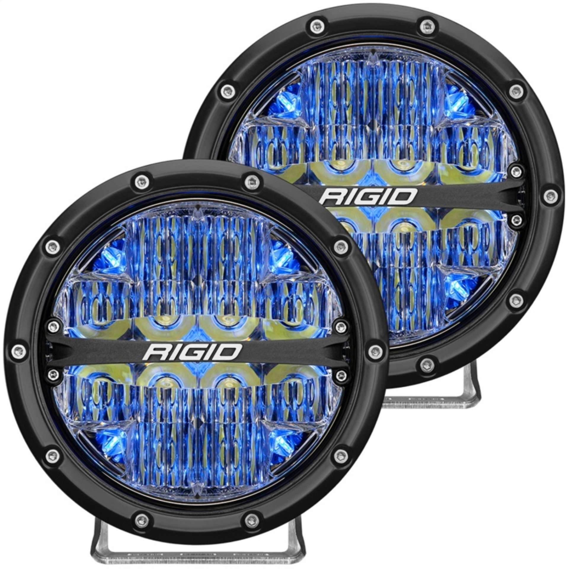 Picture of Rigid Industries 360-Series 6in LED Off-Road Spot Beam - Blue Backlight Pair