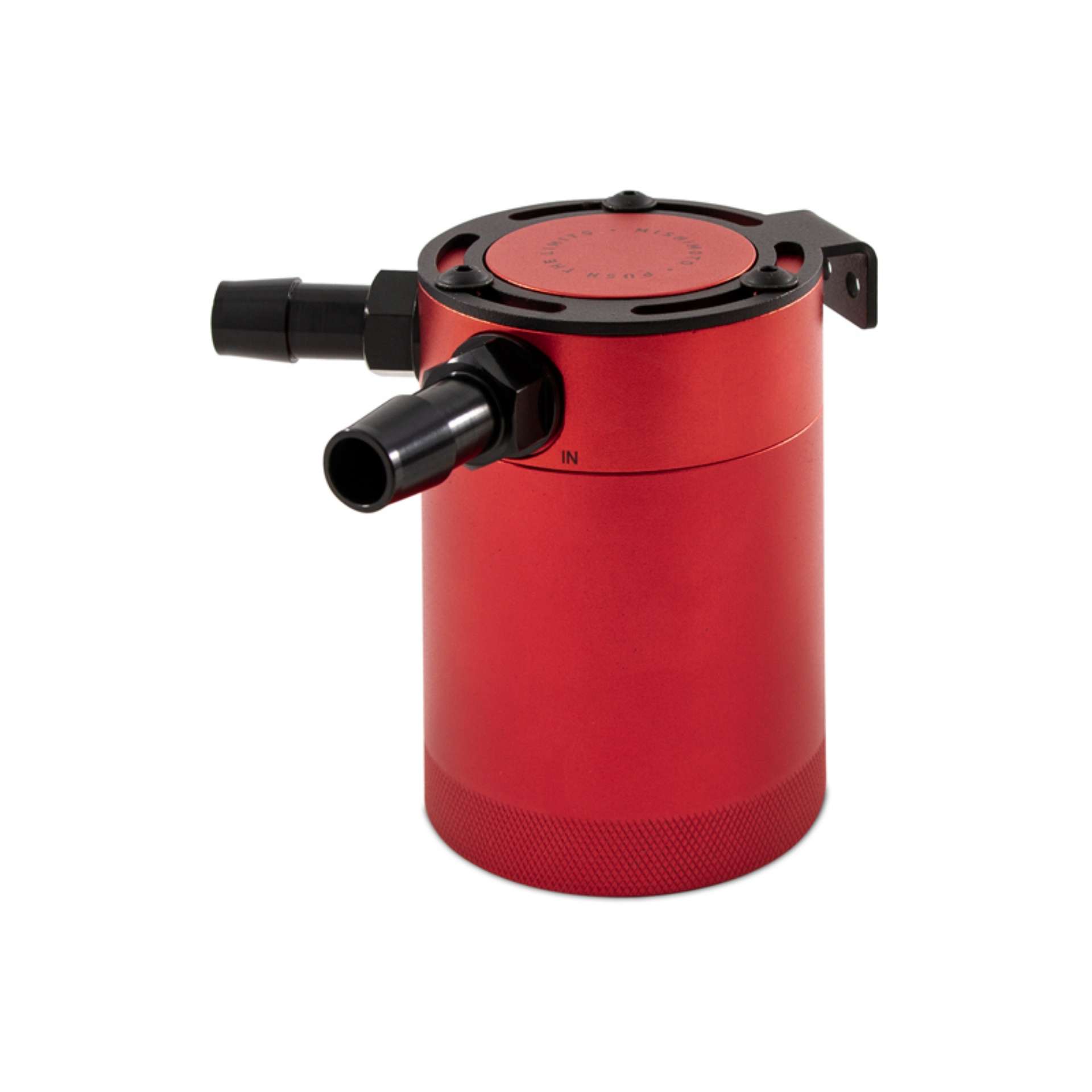 Picture of Mishimoto Compact Baffled Oil Catch Can - 2-Port - Red