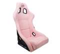 Picture of NRG FRP Bucket Seat PRISMA Edition W- pearlized Back Pink Alcantara - Large