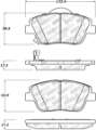 Picture of StopTech 09-15 Hyundai Sonata Street Select Front Brake Pads