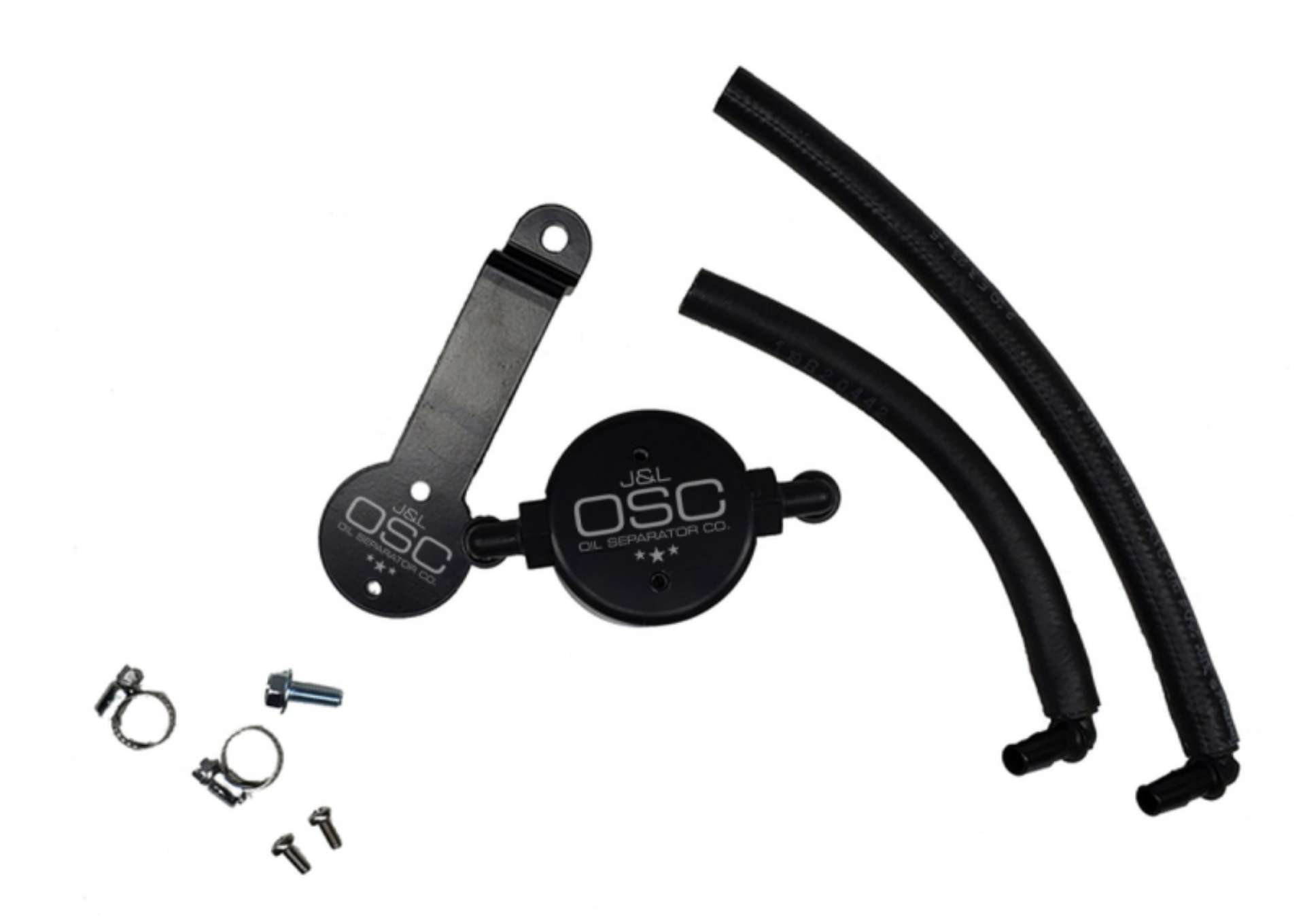 Picture of J&L 16-23 Toyota Tacoma 3-5L Driver Side Oil Separator 3-0 - Black Anodized