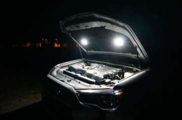 Picture of KC HiLiTES Cyclone 2in- LED Universal Under Hood Lighting Kit Incl- 2 Cyclone Lights-Switch-Wiring