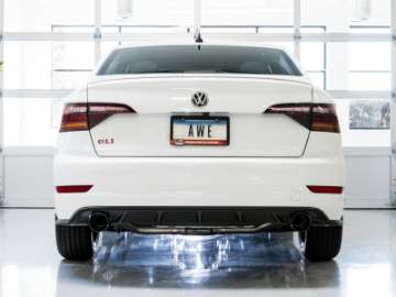 Picture of AWE Tuning 18-21 Volkswagen Jetta GLI Mk7 Track Edition Exhaust - Diamond Black Tips Fits OEM DP