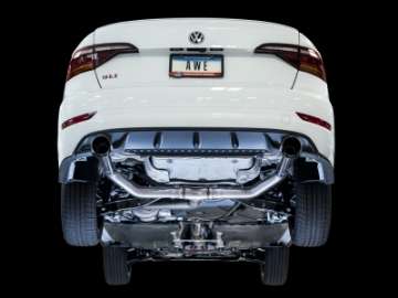 Picture of AWE Tuning 18-21 Volkswagen Jetta GLI Mk7 Track Exhaust - Chrome Silver Tips Fits High-Flow DP