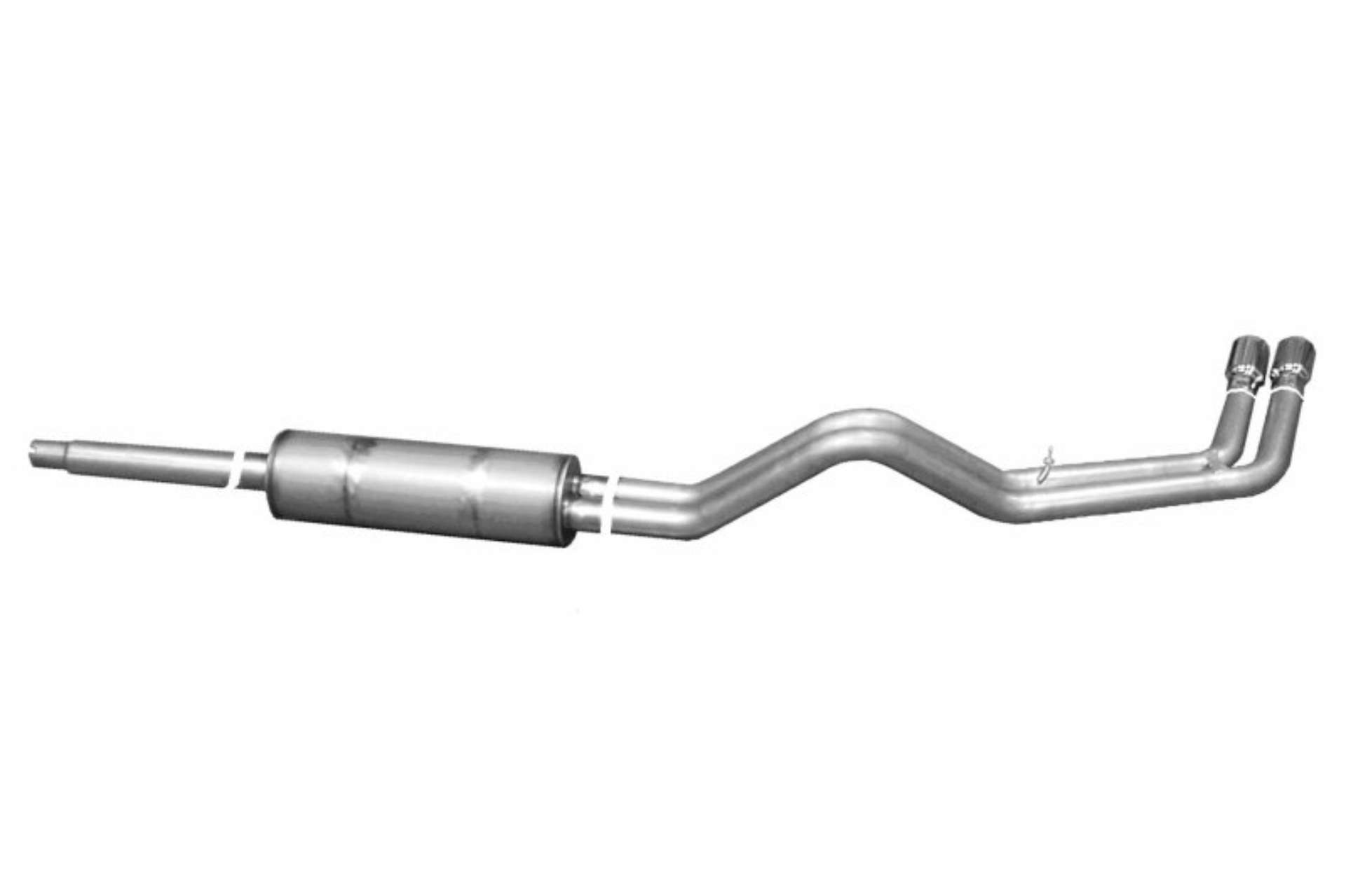 Picture of Gibson 87-92 Ford F-150 Custom 4-9L 2-5in Cat-Back Dual Sport Exhaust - Aluminized