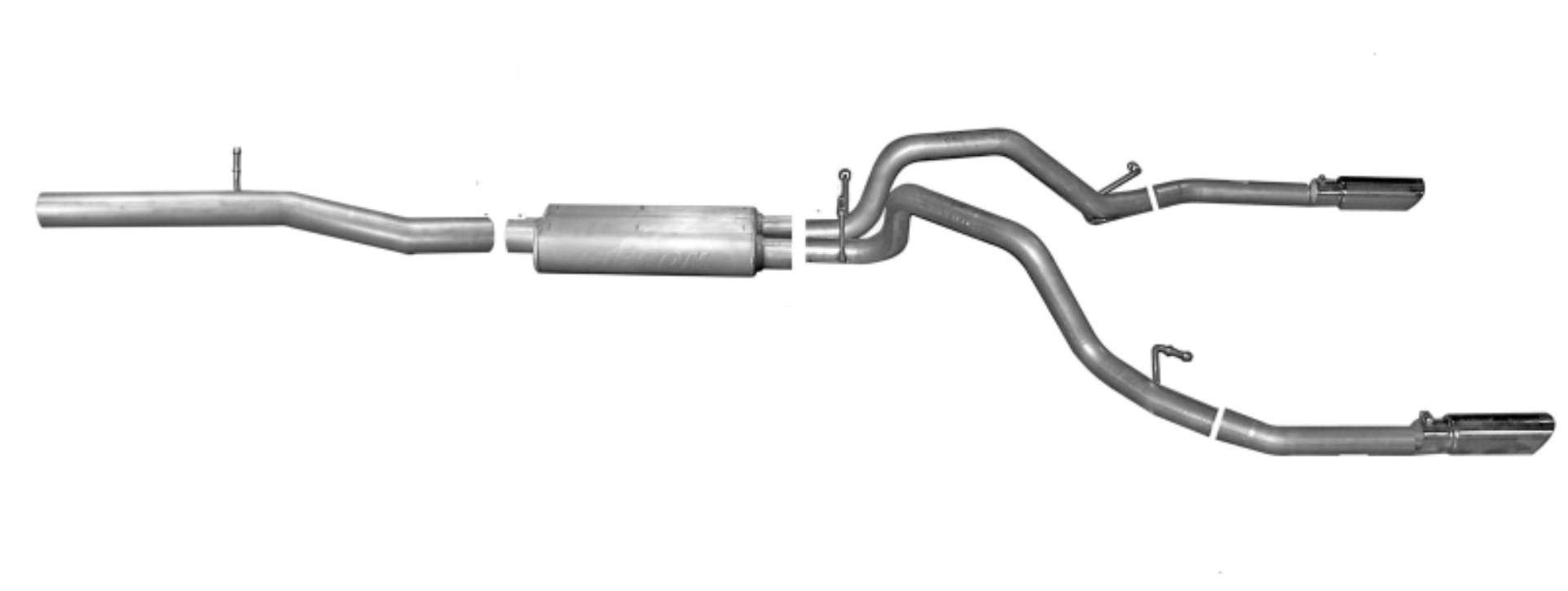 Picture of Gibson 14-18 GMC Sierra 1500 Base 5-3L 3in-2-25in Cat-Back Dual Split Exhaust - Stainless