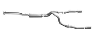 Picture of Gibson 14-18 Chevrolet Silverado 1500 LT 5-3L 3in-2-25in Cat-Back Dual Split Exhaust - Stainless