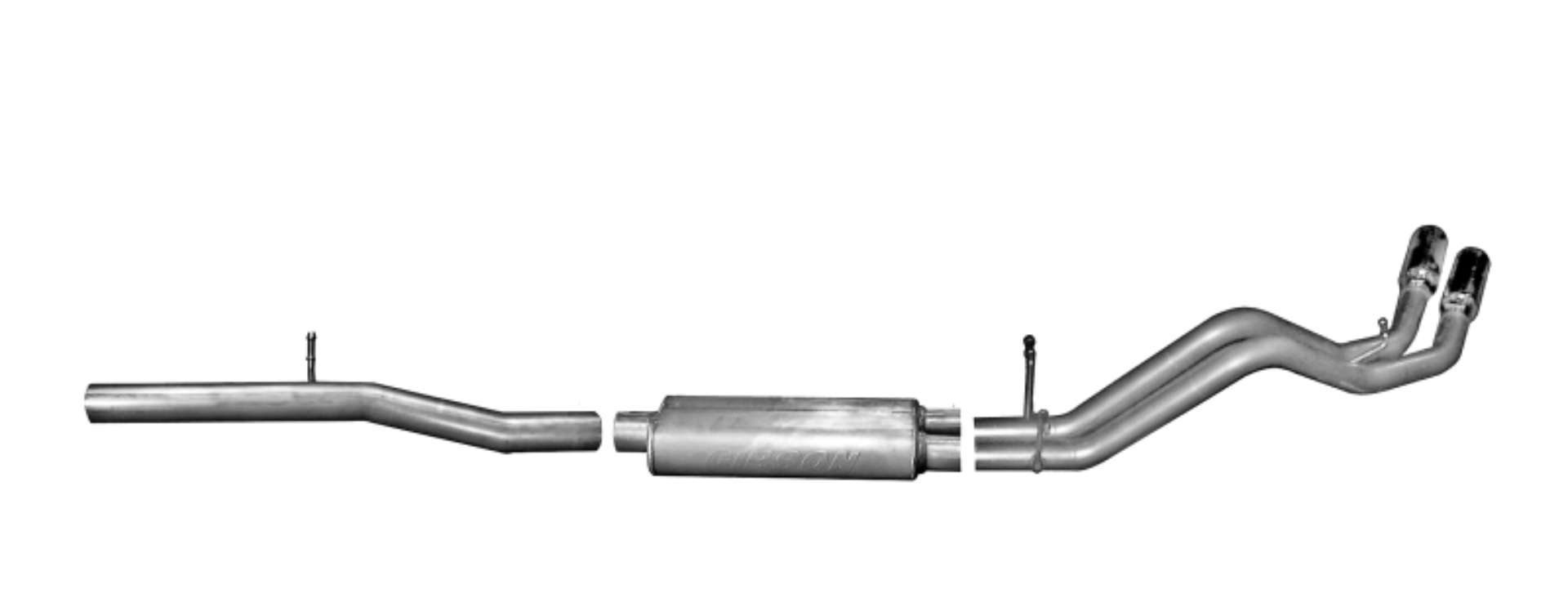 Picture of Gibson 14-18 Chevrolet Silverado 1500 LTZ 6-2L 3-5in-2-25in Cat-Back Dual Sport Exhaust - Stainless