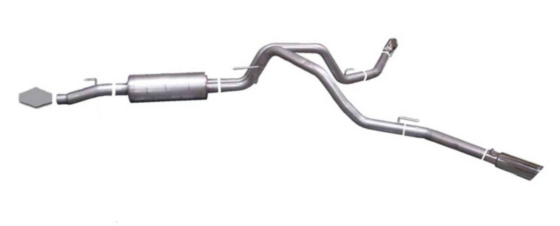 Picture of Gibson 11-14 Ford F-150 FX4 3-5L 2-5in Cat-Back Dual Extreme Exhaust - Stainless