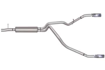 Picture of Gibson 11-16 Ford F-250 Super Duty Lariat 6-2L 2-5in Cat-Back Dual Split Exhaust - Stainless