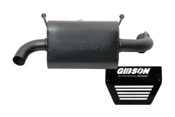 Picture of Gibson 16-18 Polaris RZR XP Turbo EPS Base 2-25in Single Exhaust - Black Ceramic