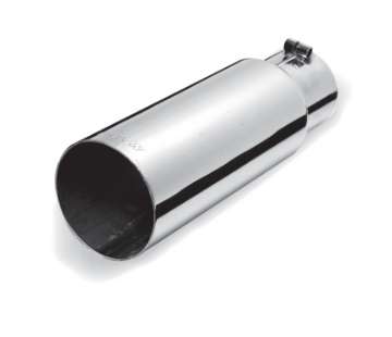 Picture of Gibson Round Single Wall Straight-Cut Tip - 3-5in OD-3in Inlet-12in Length - Stainless