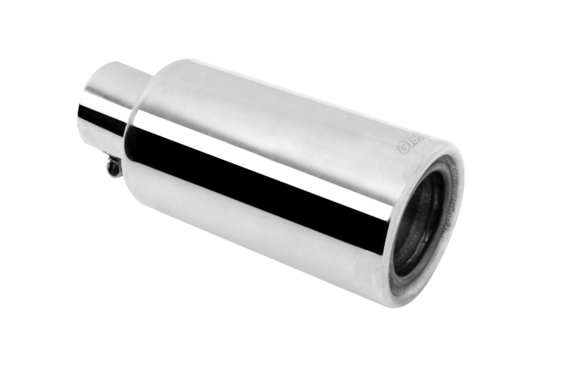 Picture of Gibson Rolled Edge Angle-Cut Muffler Quiet Tip - 4in OD-2-25in Inlet-12in Length - Stainless