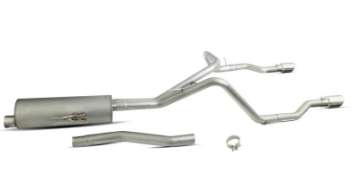 Picture of Gibson 20-22 Jeep Gladiator JT Rubicon 3-6L 3in-2-5in Cat-Back Dual Split Exhaust - Stainless