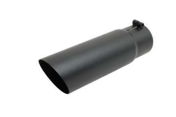 Picture of Gibson Round Single Wall Angle-Cut Tip - 4in OD-3-5in Inlet-12in Length - Black Ceramic