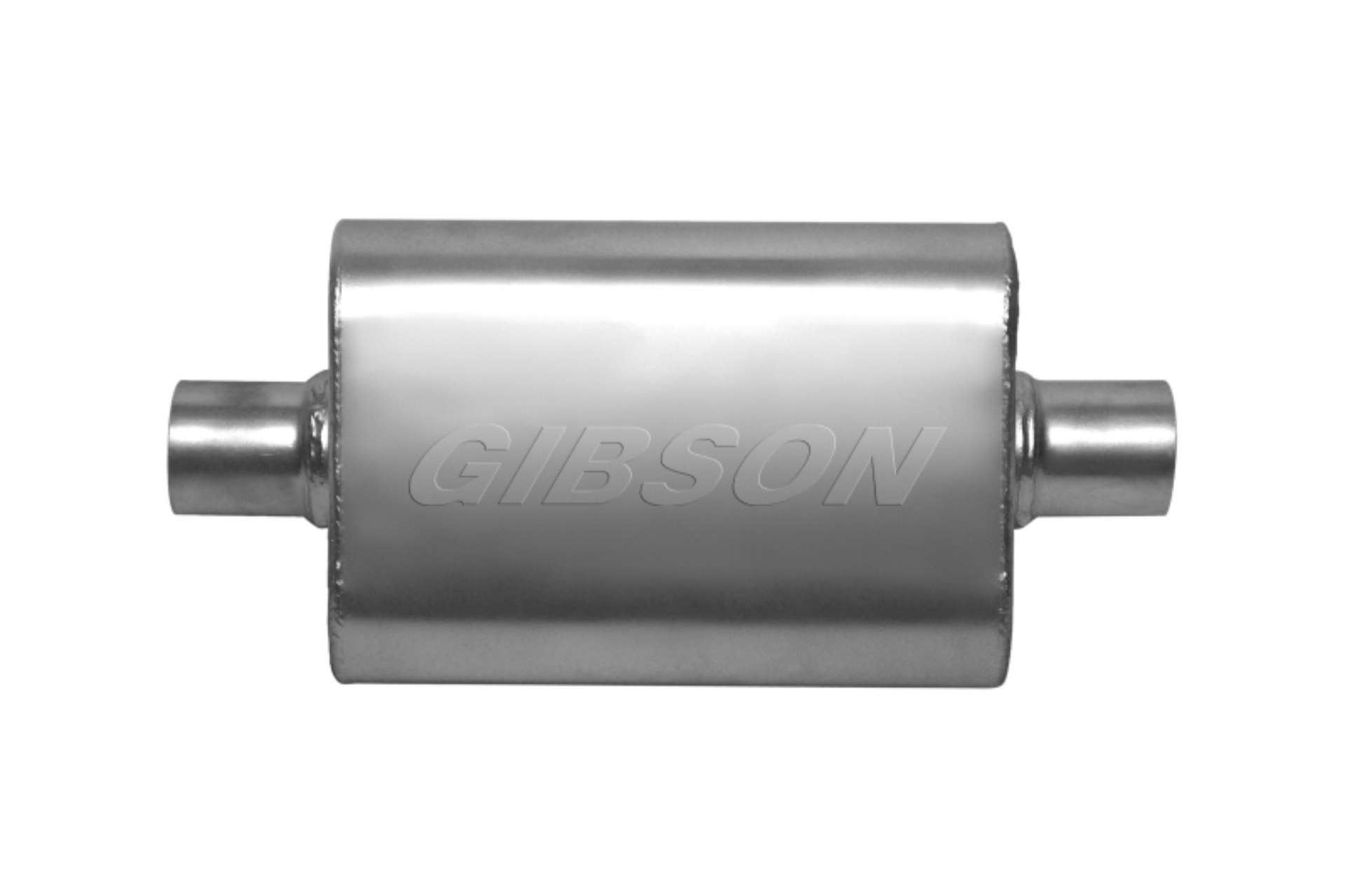 Picture of Gibson CFT Superflow Center-Center Oval Muffler - 4x9x13in-2-25in Inlet-2-25in Outlet - Stainless