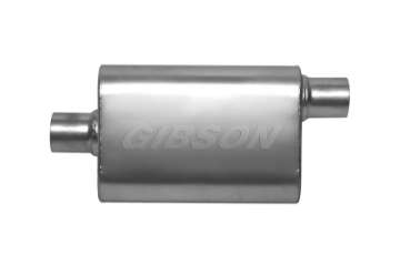 Picture of Gibson CFT Superflow Center-Offset Oval Muffler - 4x9x13in-2-25in Inlet-2-25in Outlet - Stainless