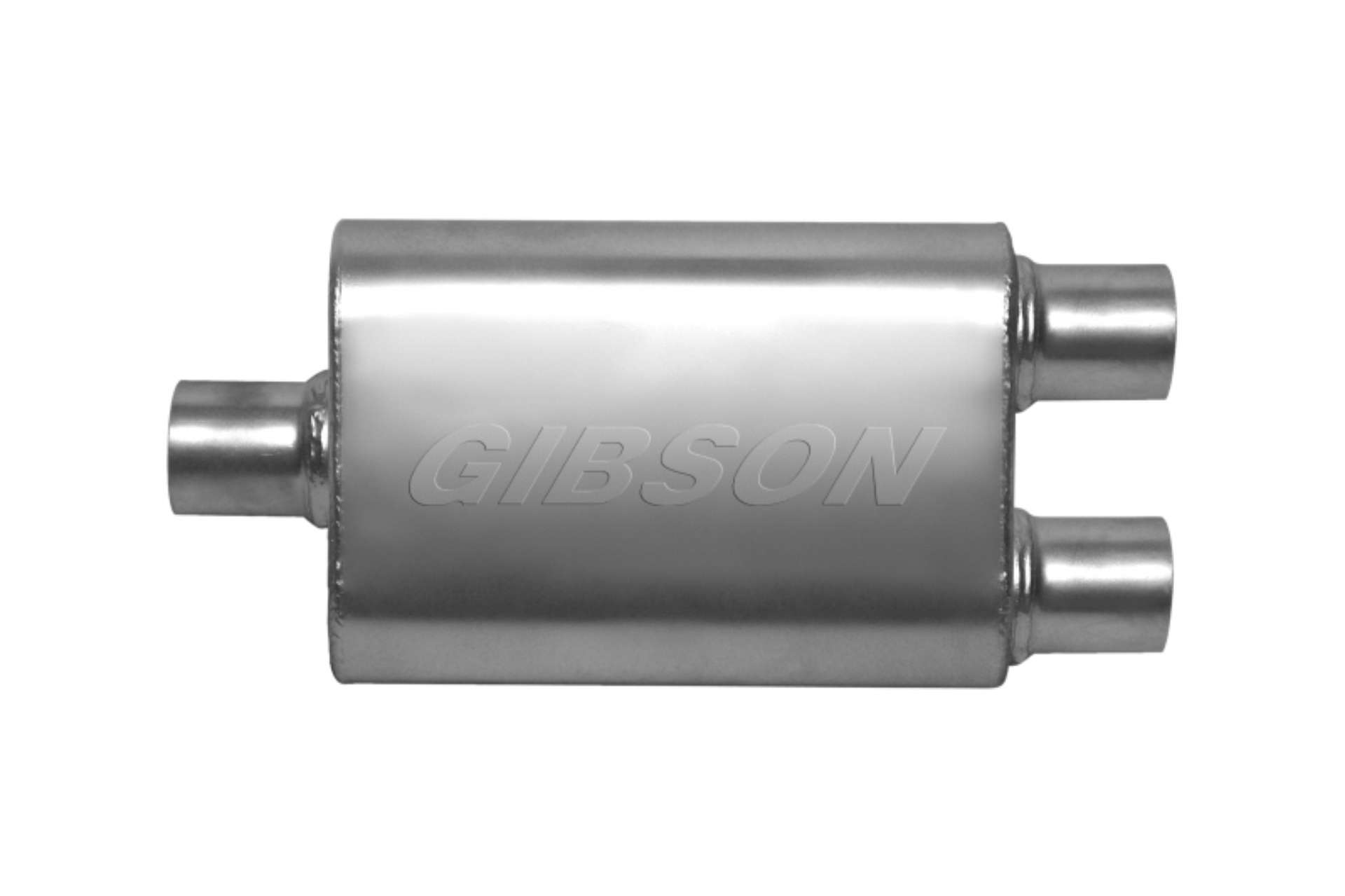 Picture of Gibson CFT Superflow Center-Dual Oval Muffler - 4x9x13in-3in Inlet-2-5in Outlet - Stainless