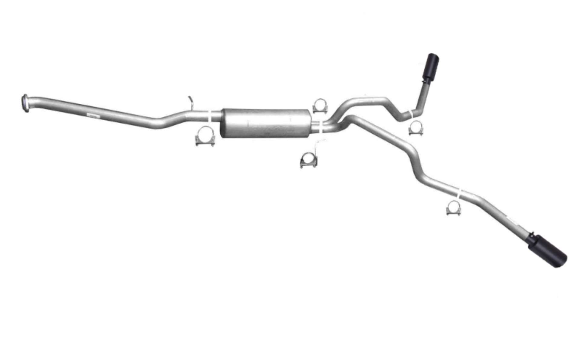 Picture of Gibson 99-03 GMC Sierra 1500 SL 5-3L 2-5in Cat-Back Dual Extreme Exhaust - Black Elite