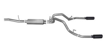 Picture of Gibson 11-19 Chevrolet Silverado 2500 HD LT 6-0L 3-5in-3in Cat-Back Dual Split Exhaust - Black Elite