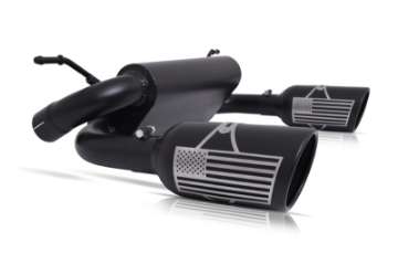 Picture of Gibson 07-10 Jeep Wrangler JK X 3-8L 2-5in Patriot Series Axle-Back Dual Split Exhaust - Blk Ceramic