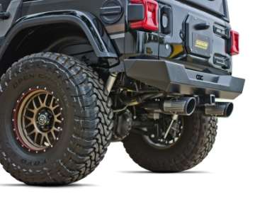 Picture of Gibson 07-10 Jeep Wrangler JK X 3-8L 2-5in Patriot Series Axle-Back Dual Split Exhaust - Blk Ceramic