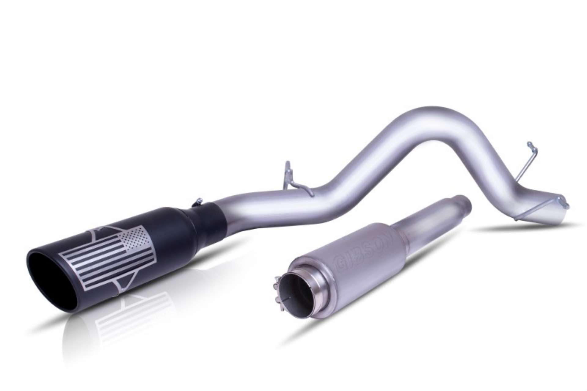 Picture of Gibson 11-18 Ram 1500 Big Horn 5-7L 3in-4in Patriot Series Cat-Back Single Exhaust - Stainless