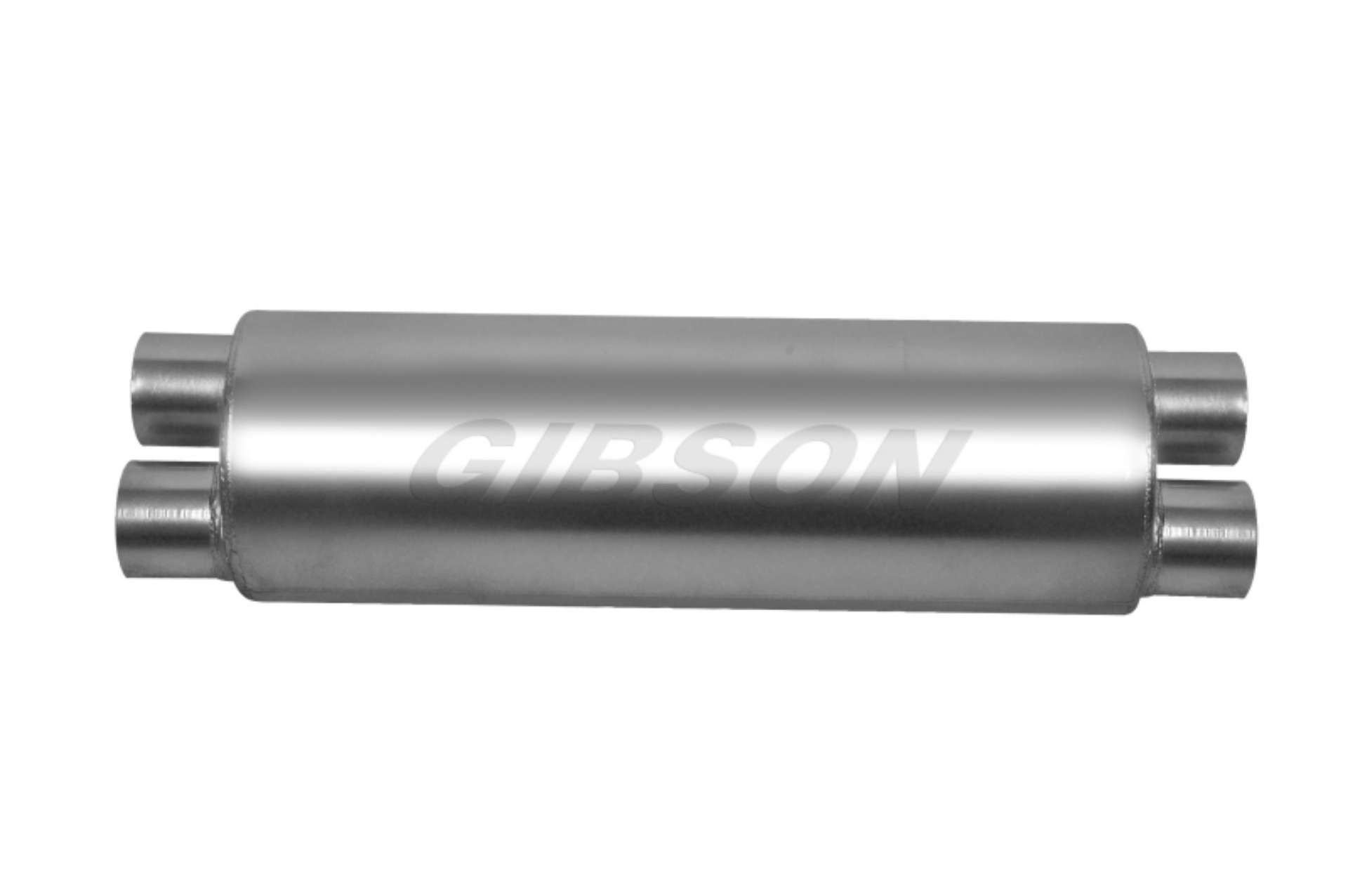 Picture of Gibson SFT Superflow Dual-Dual Round Muffler - 8x24in-3in Inlet-2-5in Outlet - Stainless